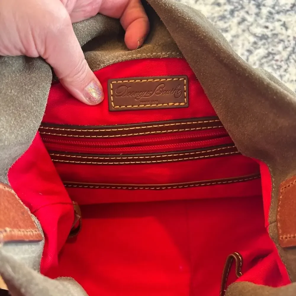 Dooney & Bourke Moss Large Hobo Suede Leather Bag